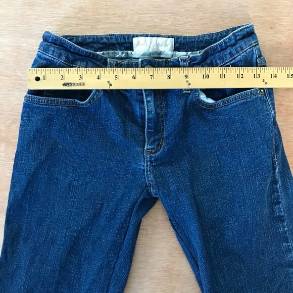 Vintage Baby Phat Bootcut Jeans Women Size 5 Blue Mid Rise Dark Wash Preppy - Picture 9 of 14
